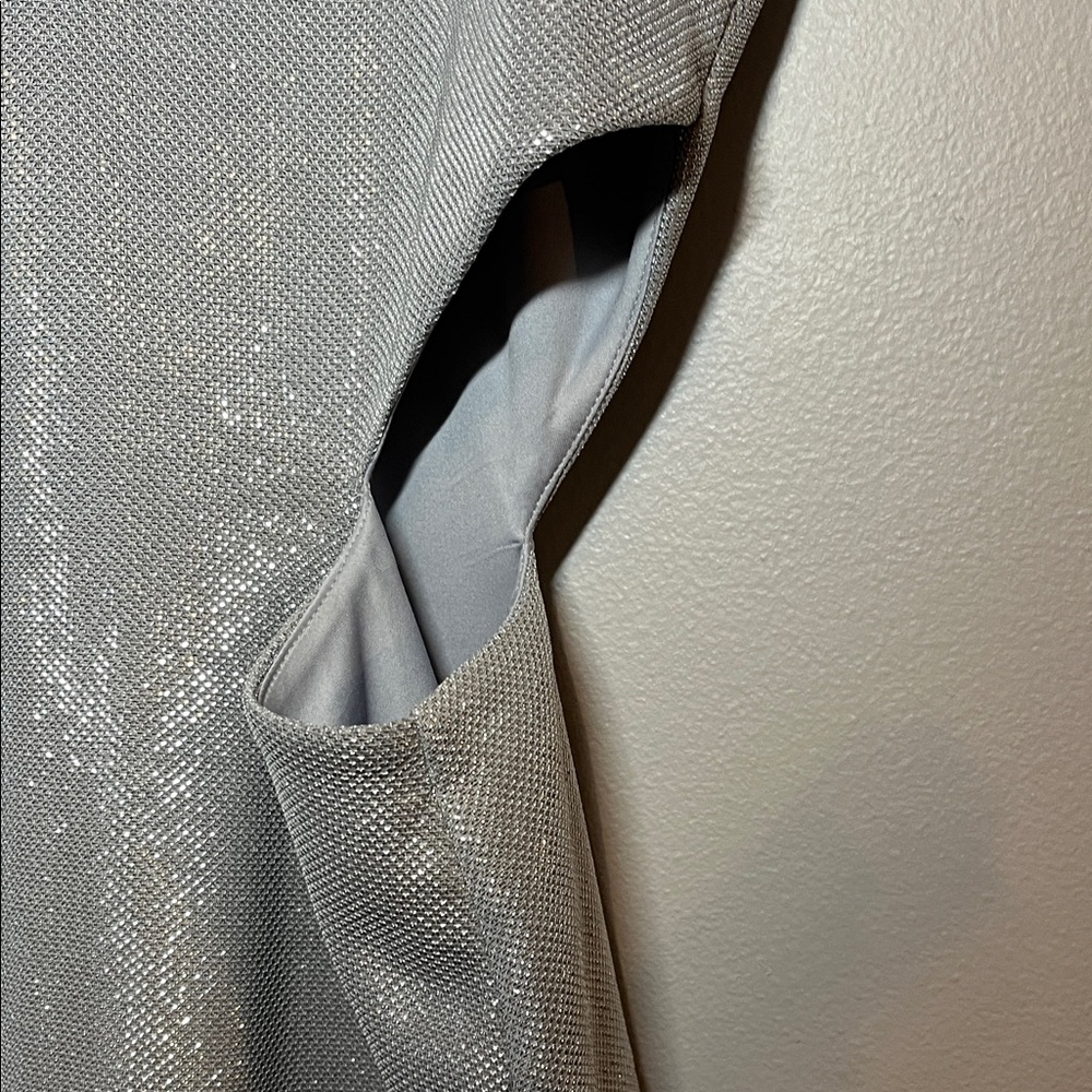Express Silver Cutout Mini Dress - Picture 5 of 8